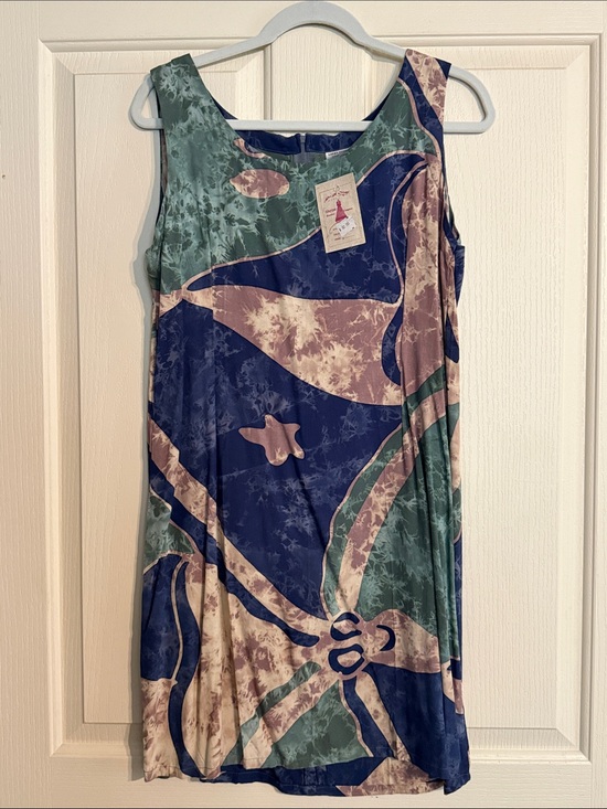 Lucky Family Dresses & Skirts - NWT! Sleeveless Abstract Print Mini Dress in Blue & Green